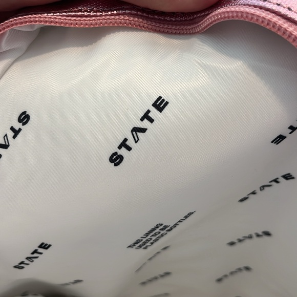 New STATE Bags Metallic Kane Kids Mini Travel Backpack Pink Silver Gold NWT - Picture 6 of 8